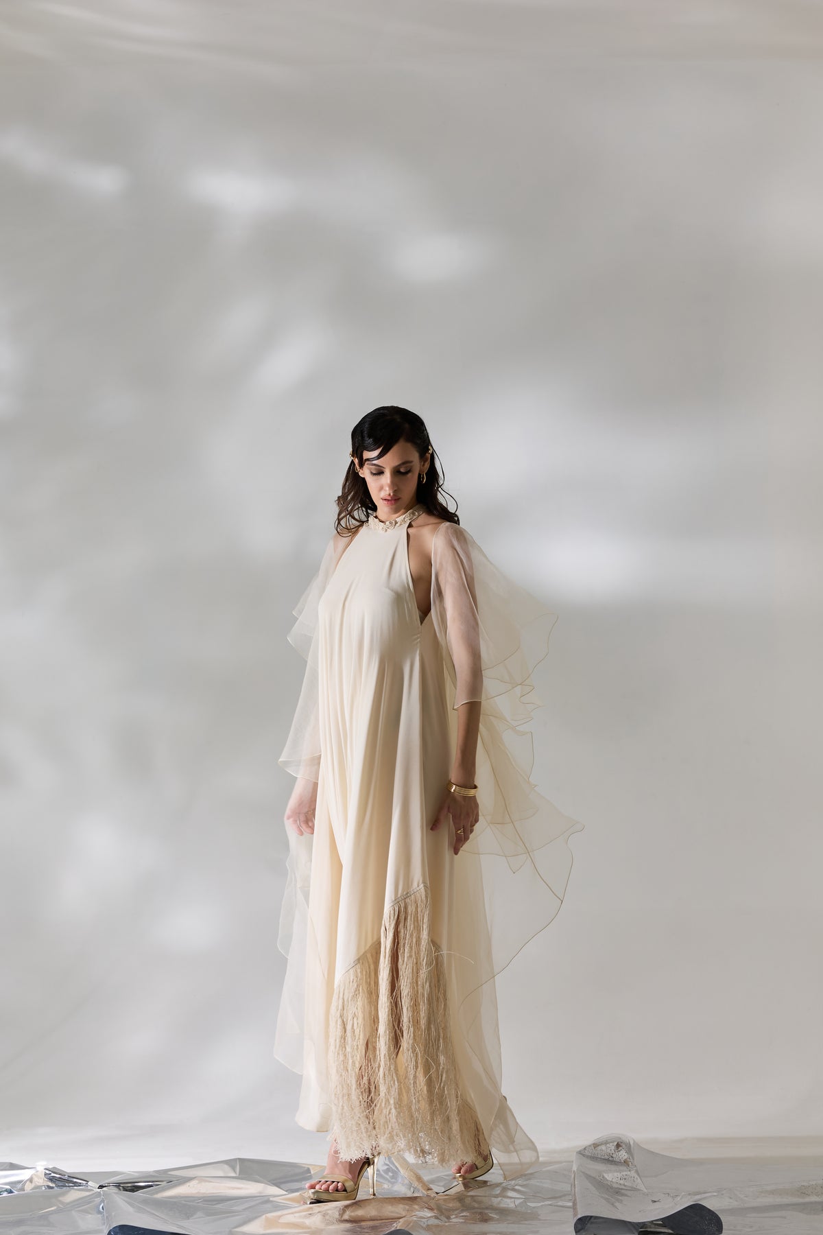 Ivory Fringe Dress (Set)