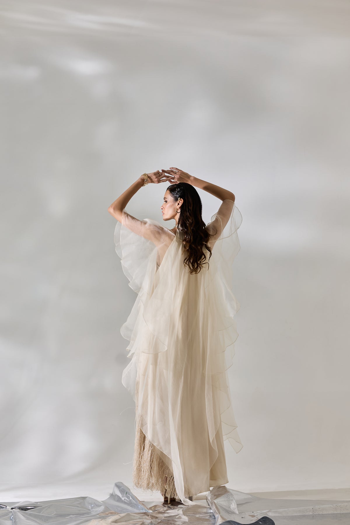 Ivory Fringe Dress - Ruffle