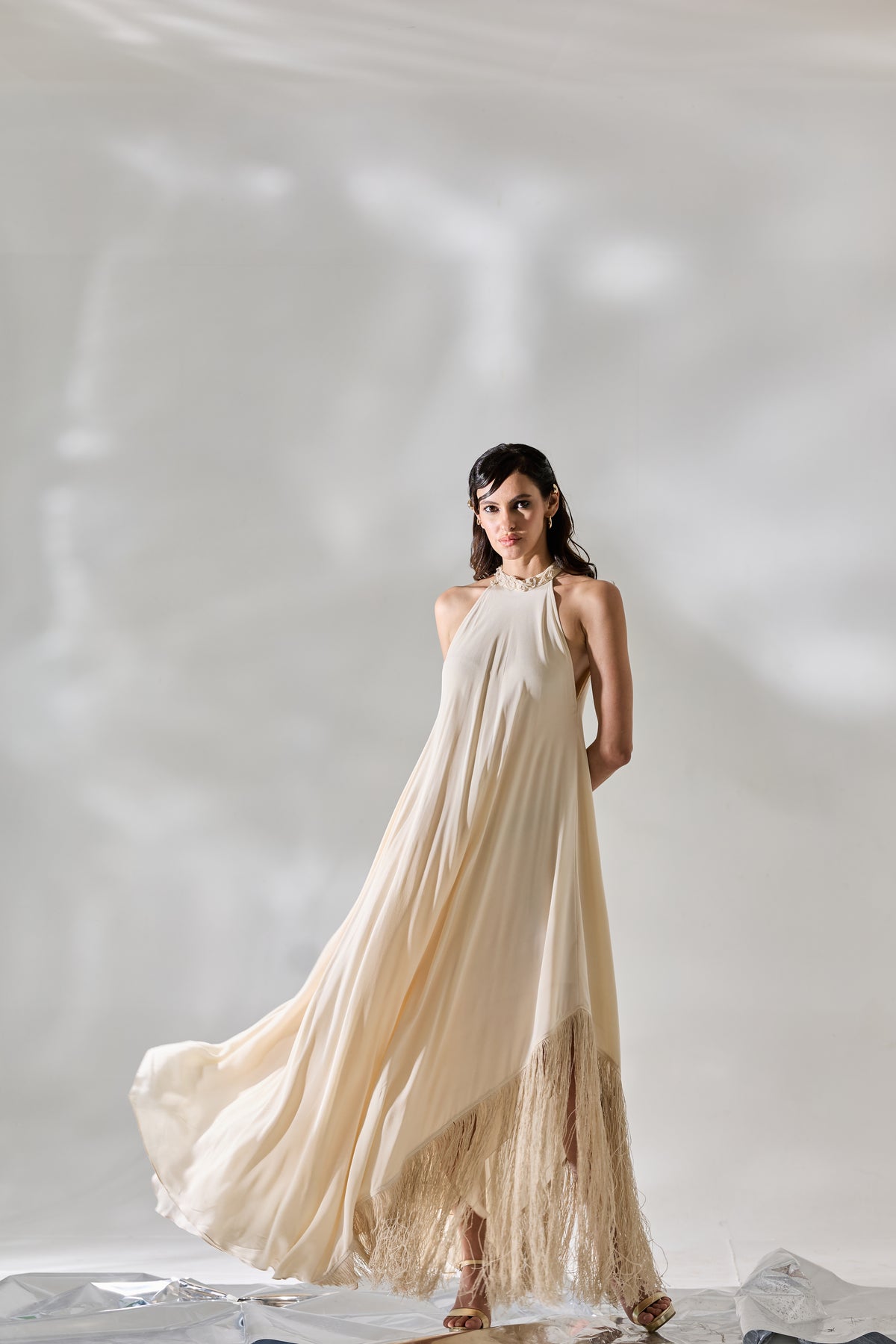 Ivory Fringe Dress (Set)